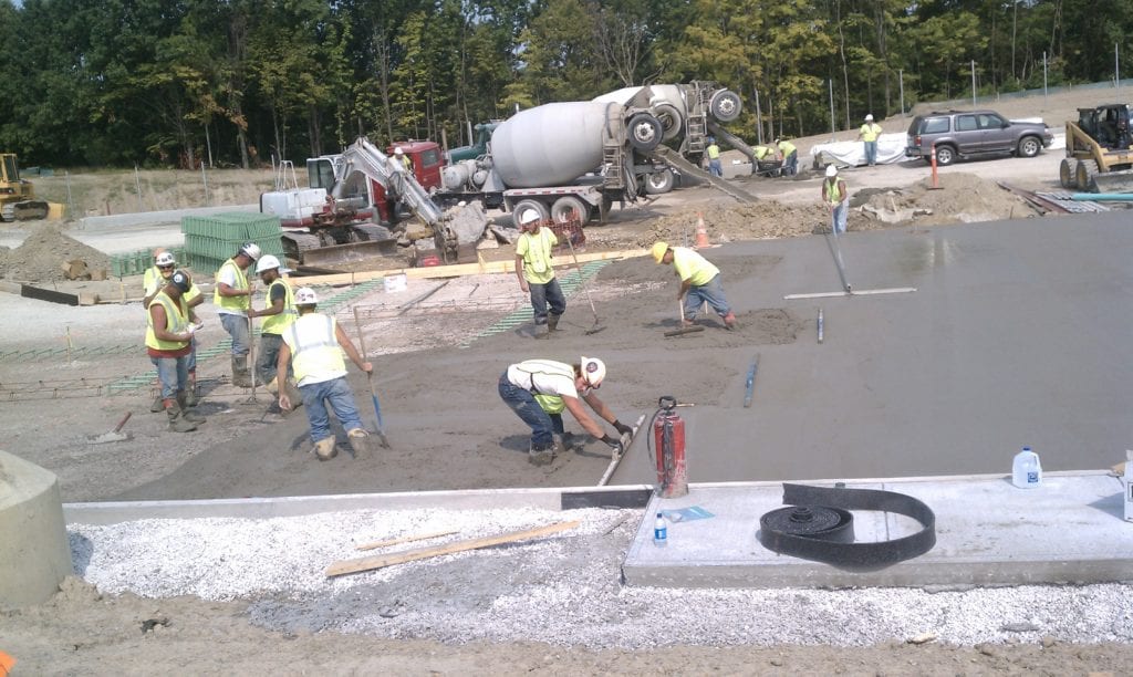 If you are looking for a quality concrete pour, we are all about getting your job done right the first time. As a concrete contractor Dayton, Toledo, Cleveland, Columbus Ohio, Pennsylvania, West Virginia we can save you time and money with our newest technology laser screed and riding power trowels.