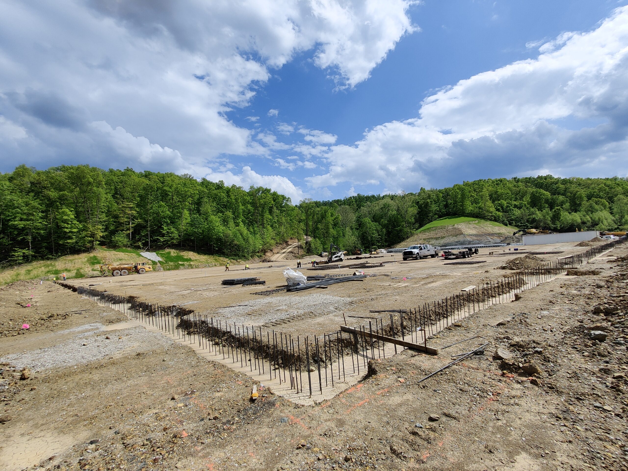 Commercial concrete foundation footer and slab package in Akron, Ohio