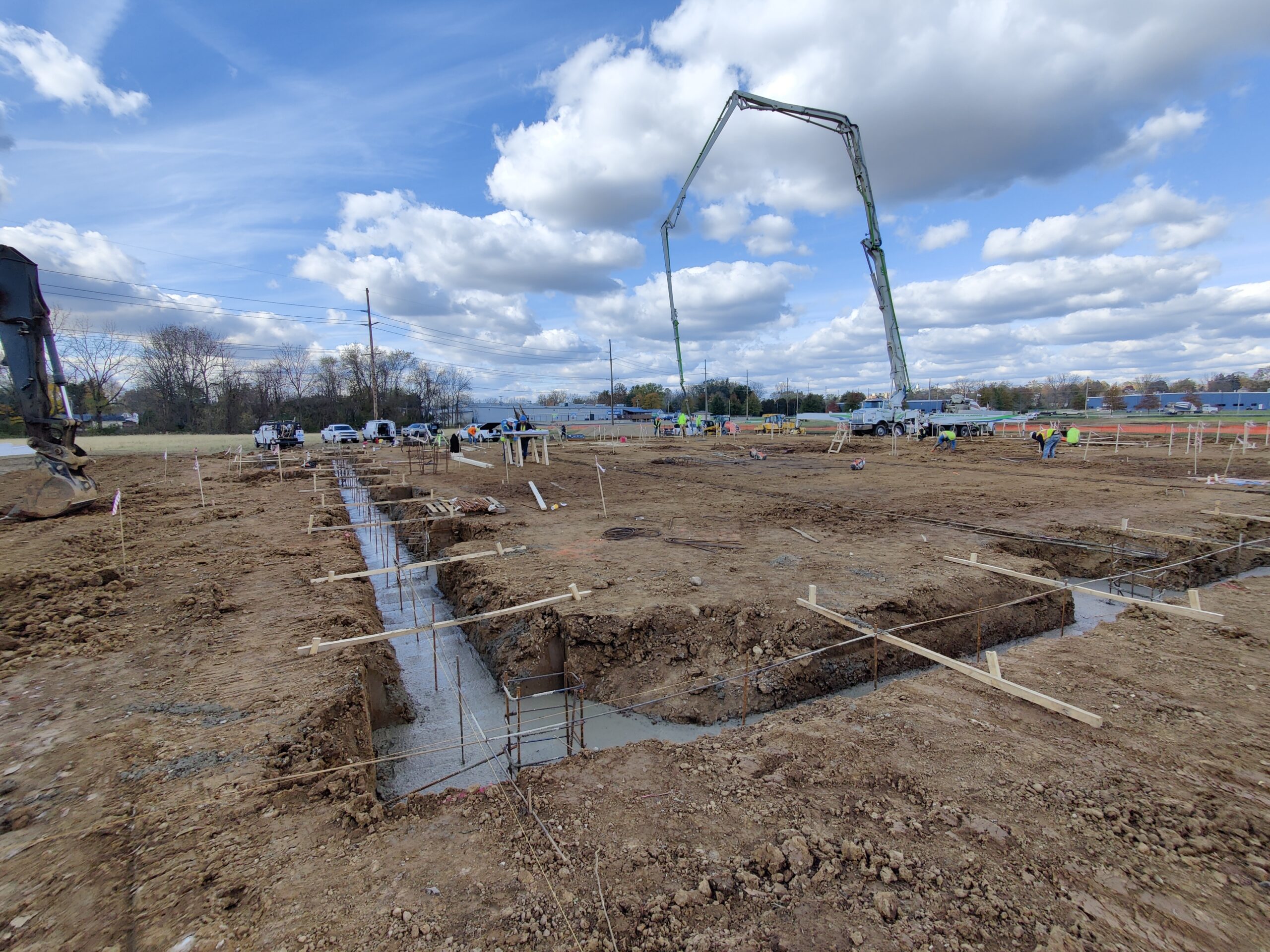 Industrial concrete floor for a mining manufacturing warehouse in Pennsylvania